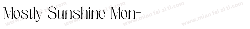 Mostly Sunshine Mon字体转换